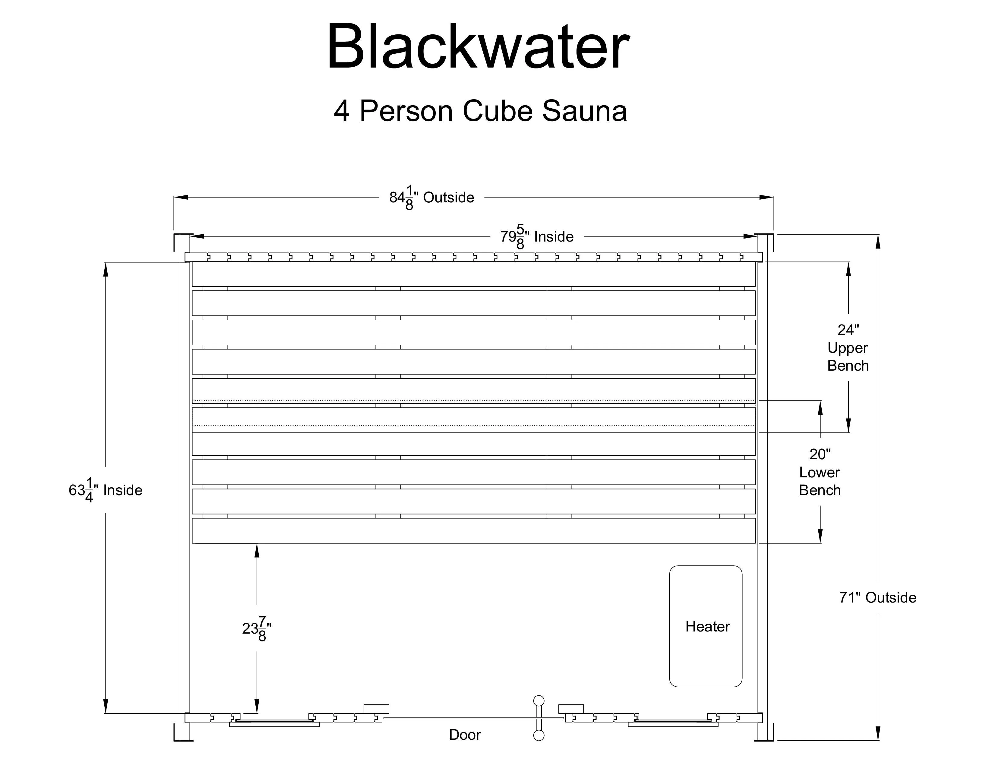 BlackWater 4 Person Cube Sauna - Image 13