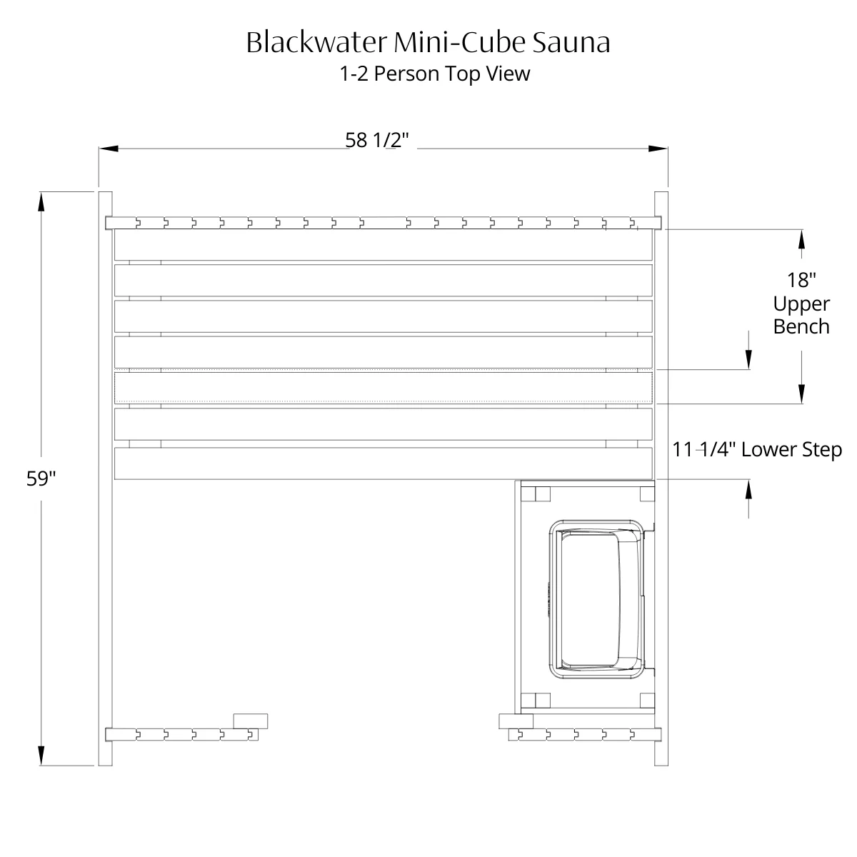 NEW Blackwater 1-2 Person Mini-Cube Sauna - Image 12