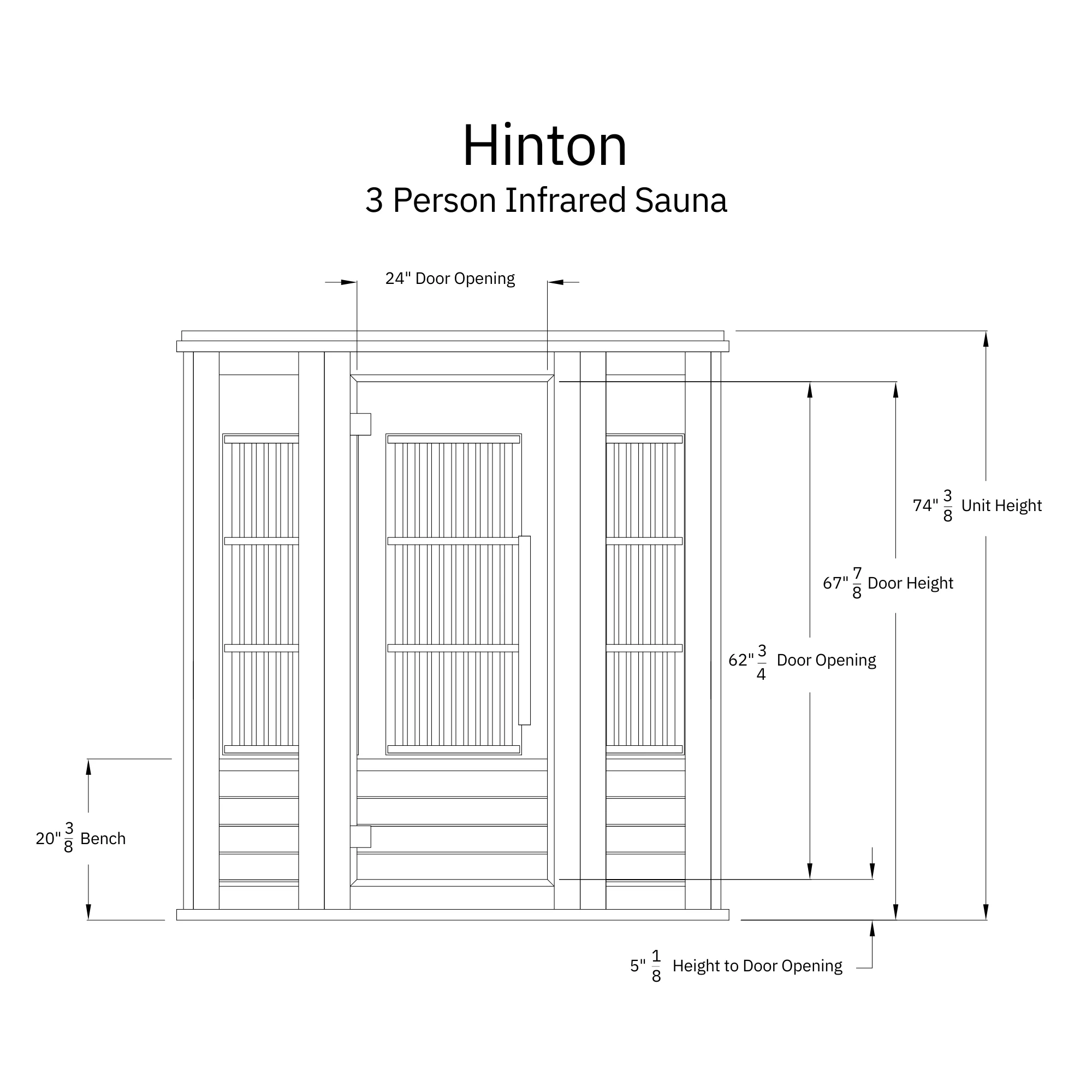 NEW Hinton 2-3 Person Infrared Sauna - Image 7