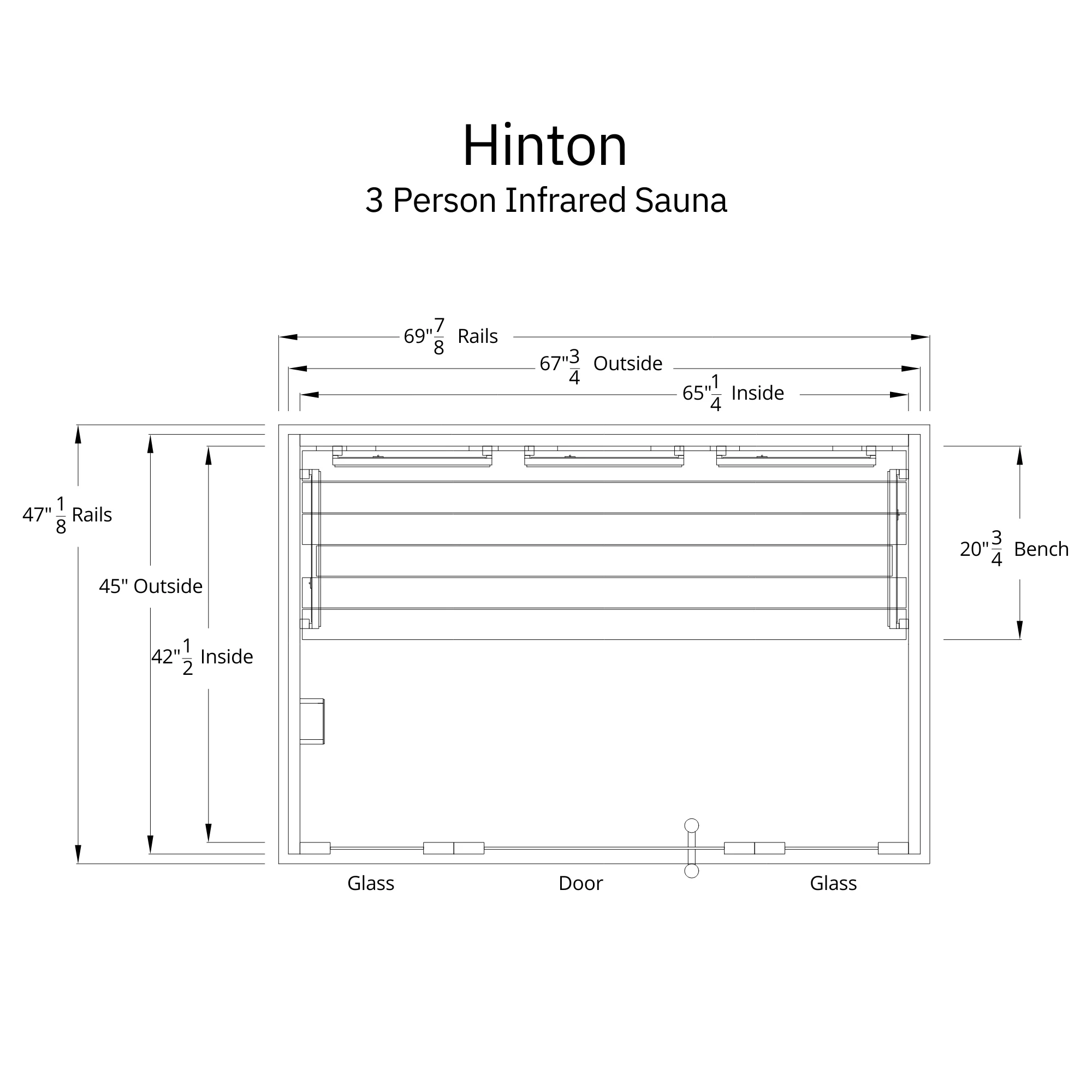 NEW Hinton 2-3 Person Infrared Sauna - Image 8