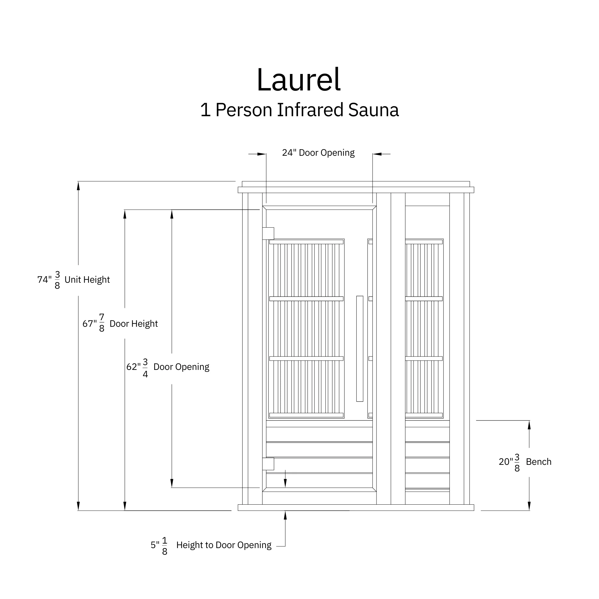 NEW Laurel 1 Person Infrared Sauna - Image 6