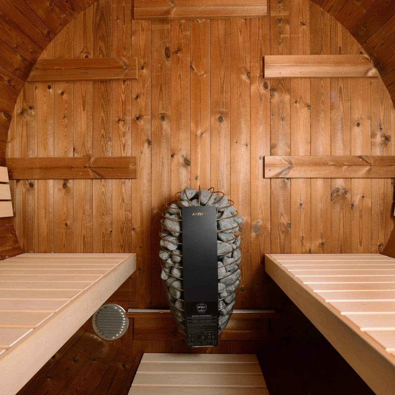 Magnus 6 Person Canopy Barrel Sauna — Harvia Collection - Image 5
