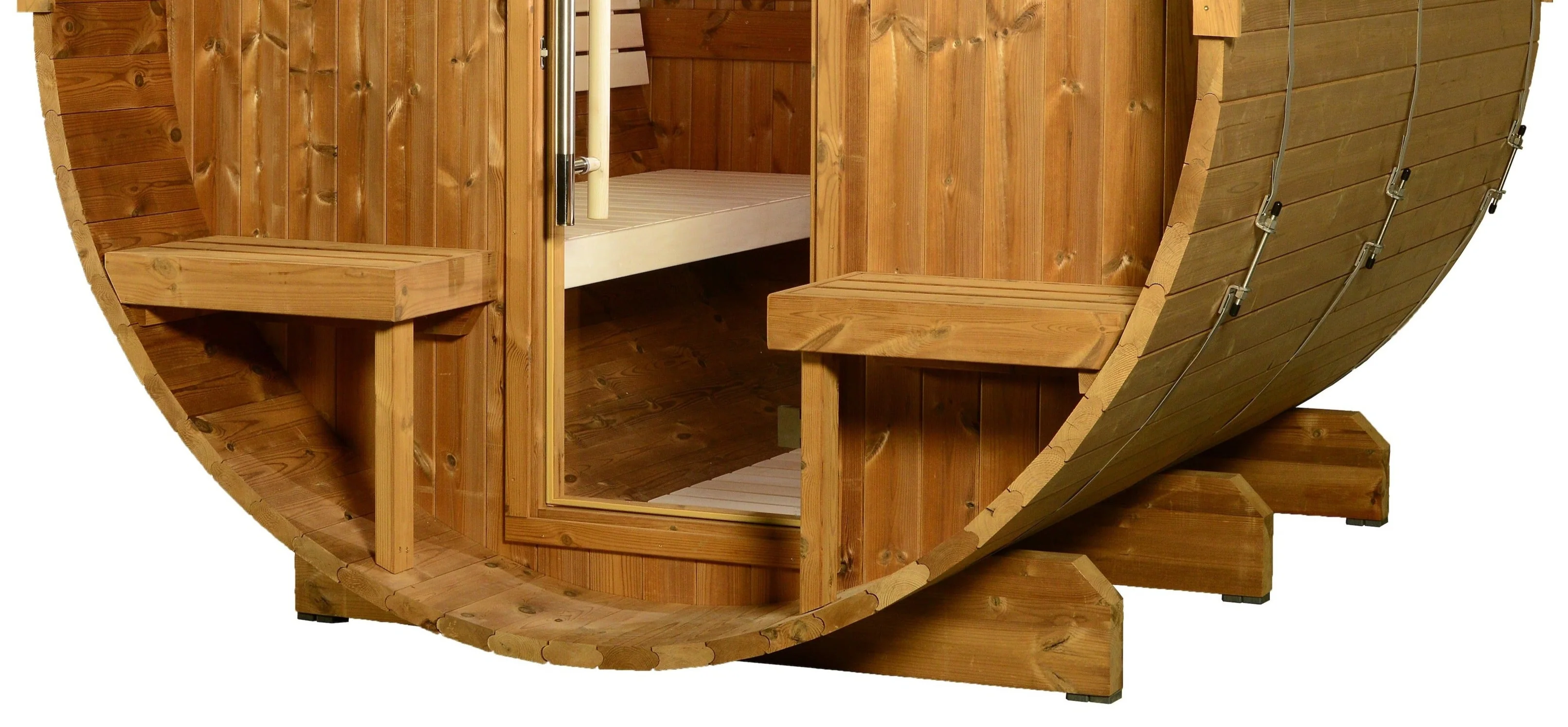Magnus 6 Person Canopy Barrel Sauna — Harvia Collection - Image 8