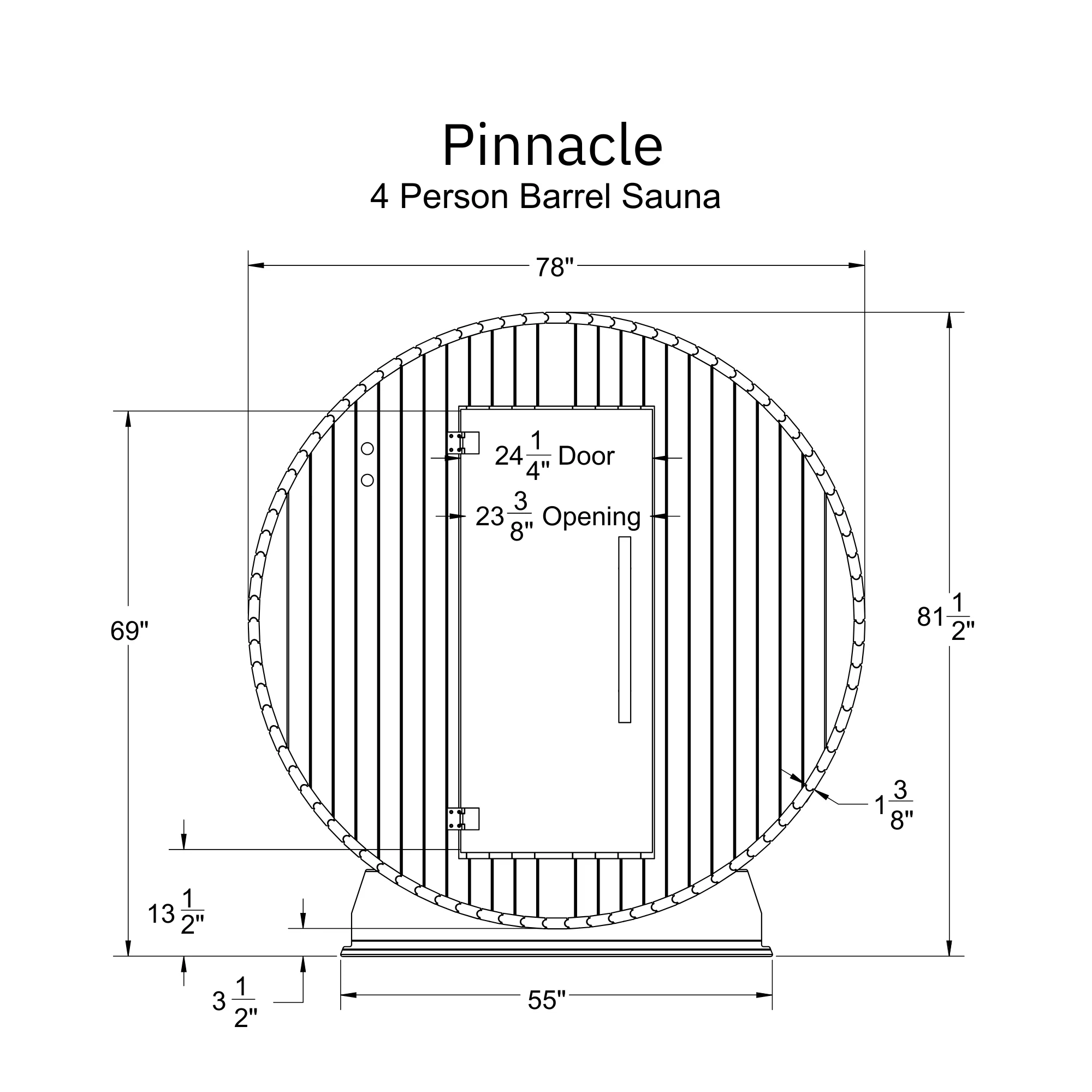 Pinnacle 4 Person Barrel Sauna - Image 8