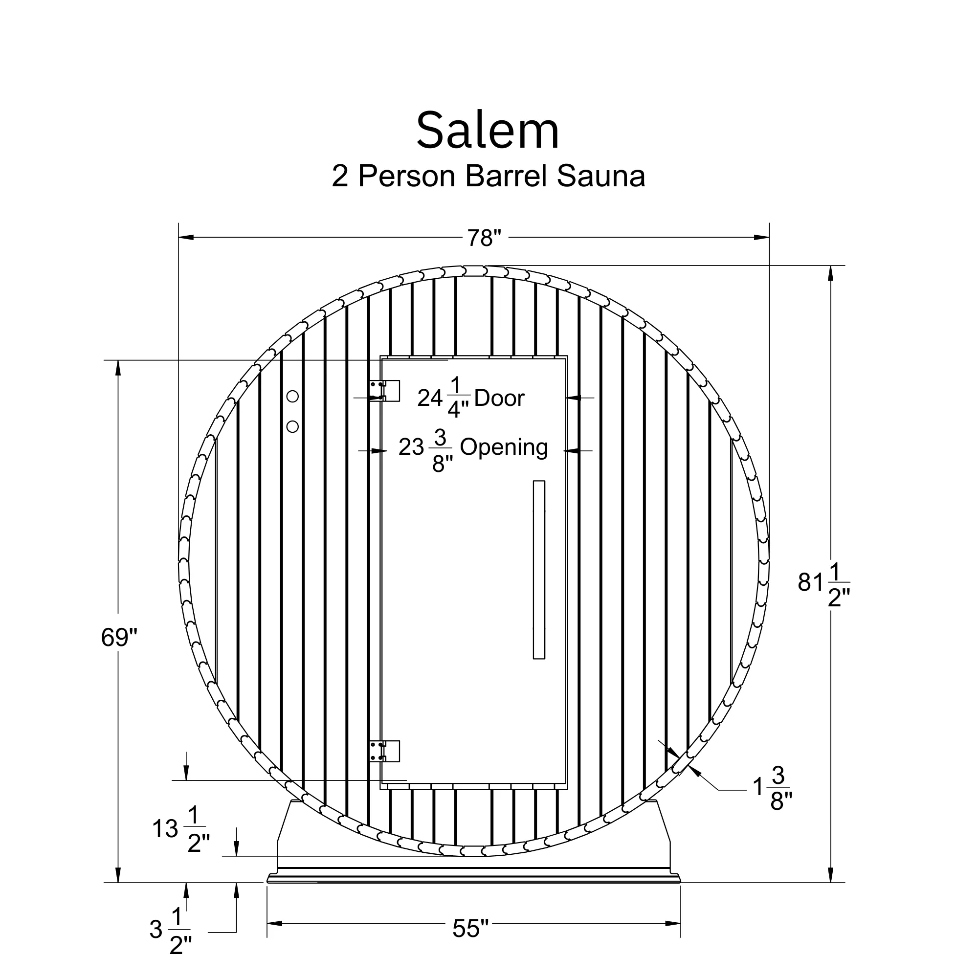 Salem 2 Person Barrel Sauna - Image 7