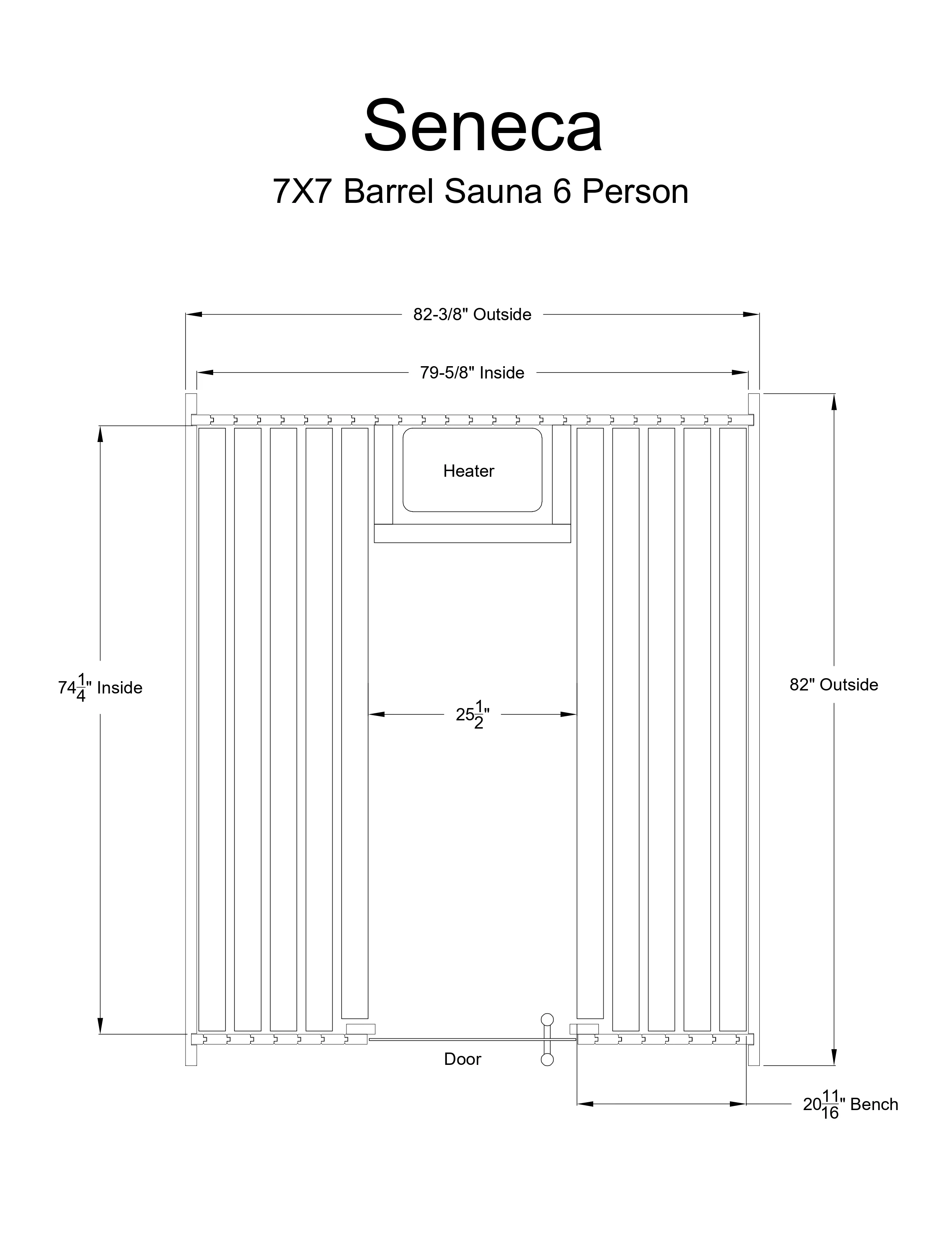 Seneca 6 Person Barrel Sauna - Image 7