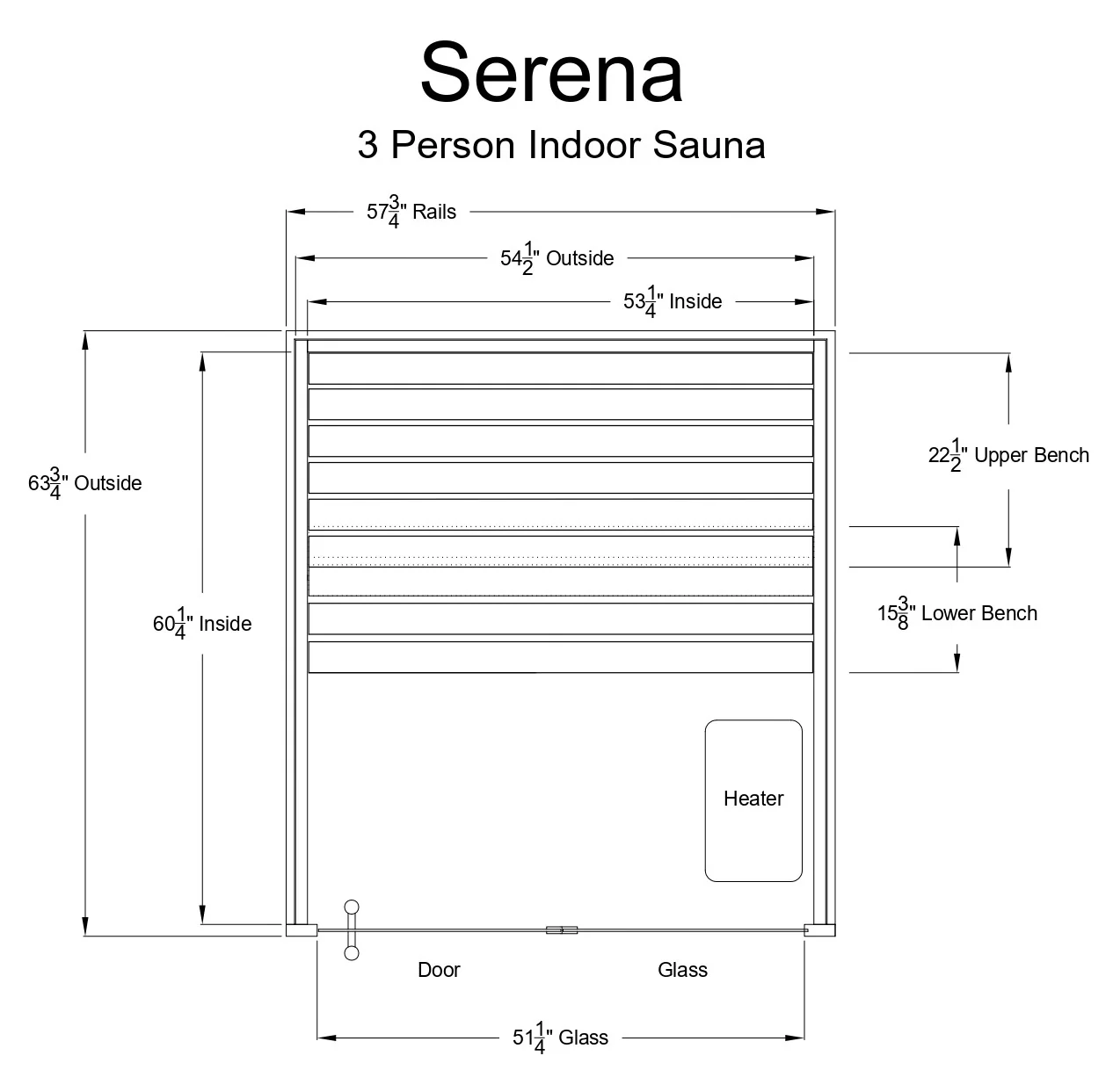 Serena 3 Person Indoor Sauna - Image 14