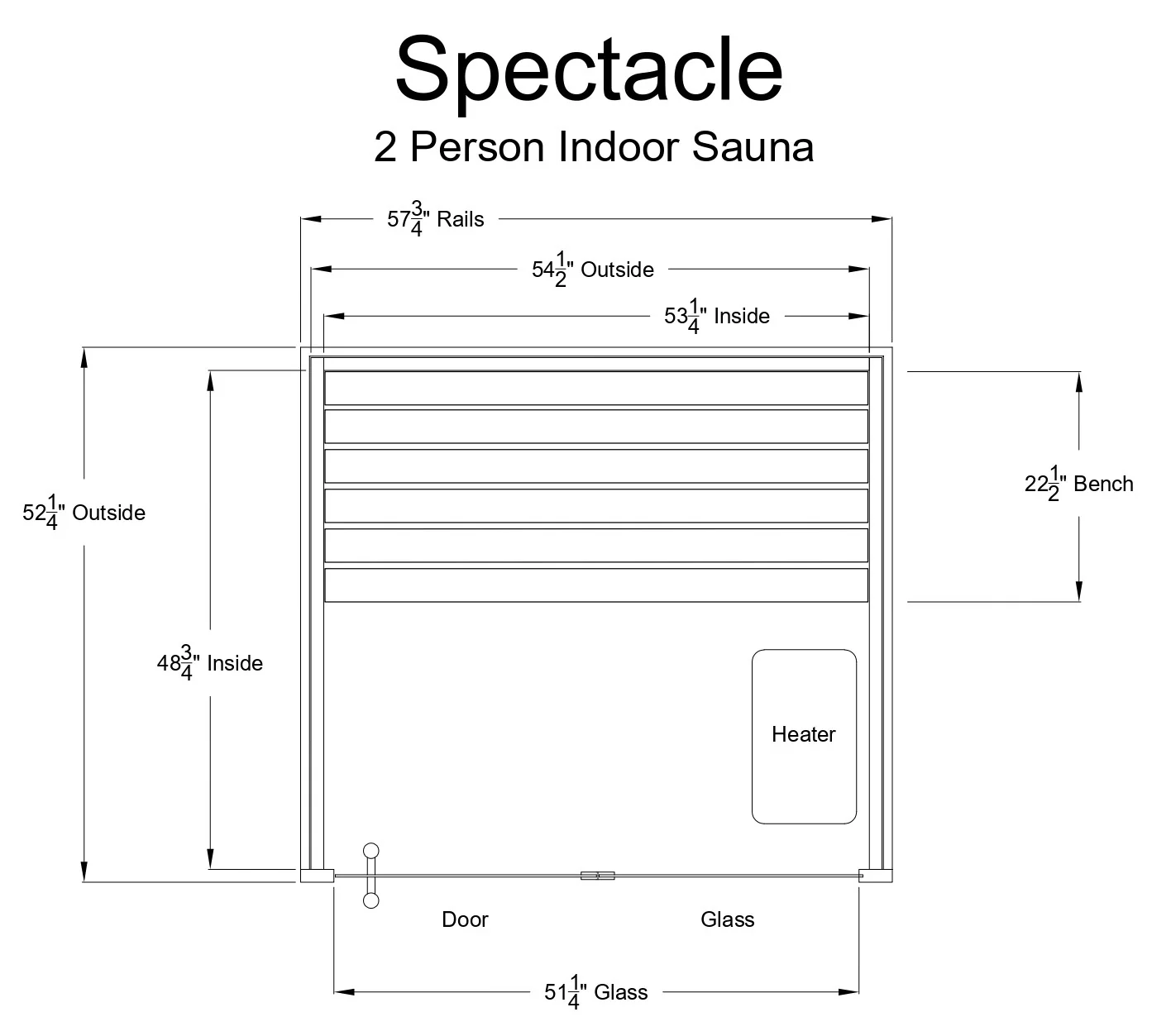 Spectacle 2 Person Indoor Sauna - Image 14