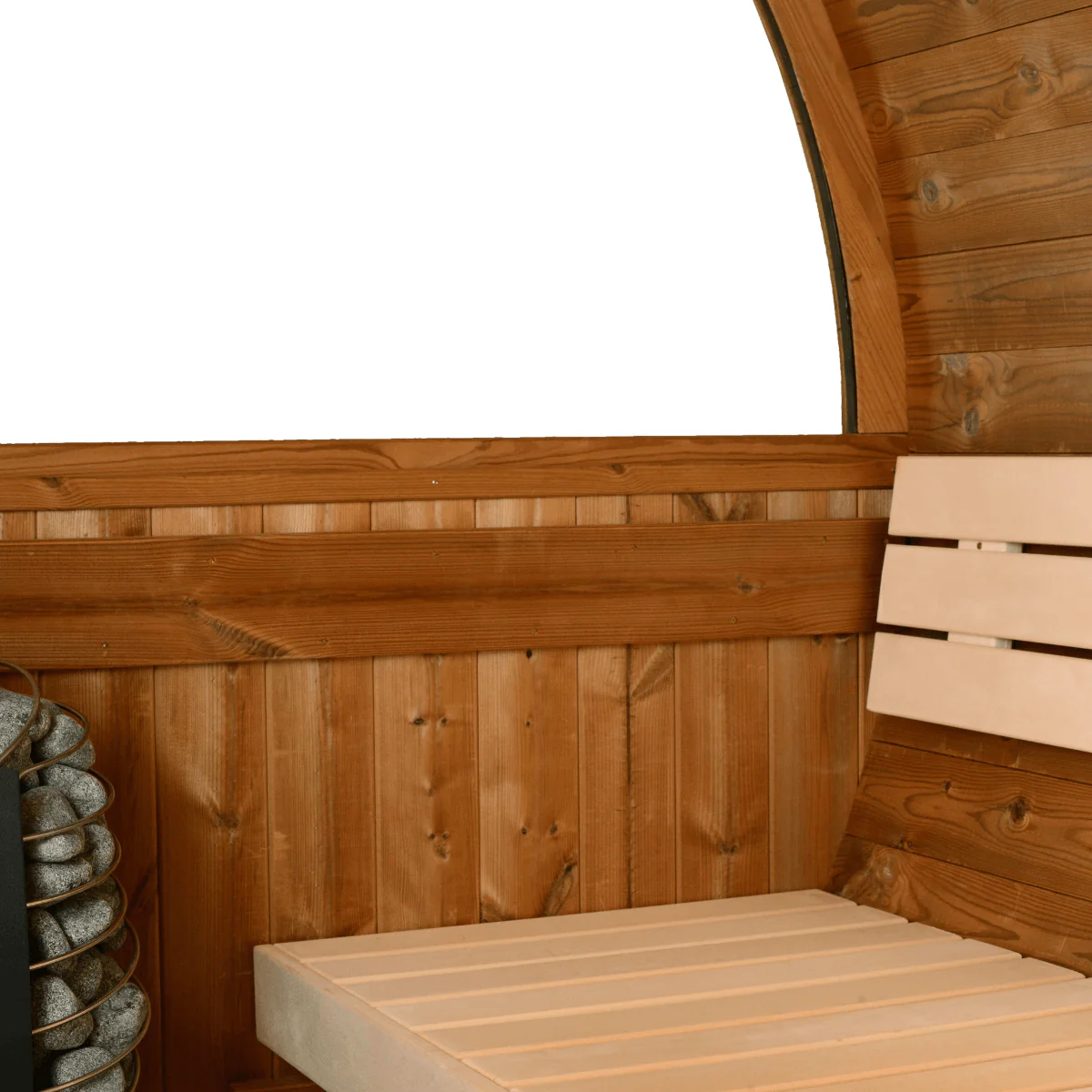 Evander Half-Moon Canopy Barrel Sauna — Harvia Collection - Image 6