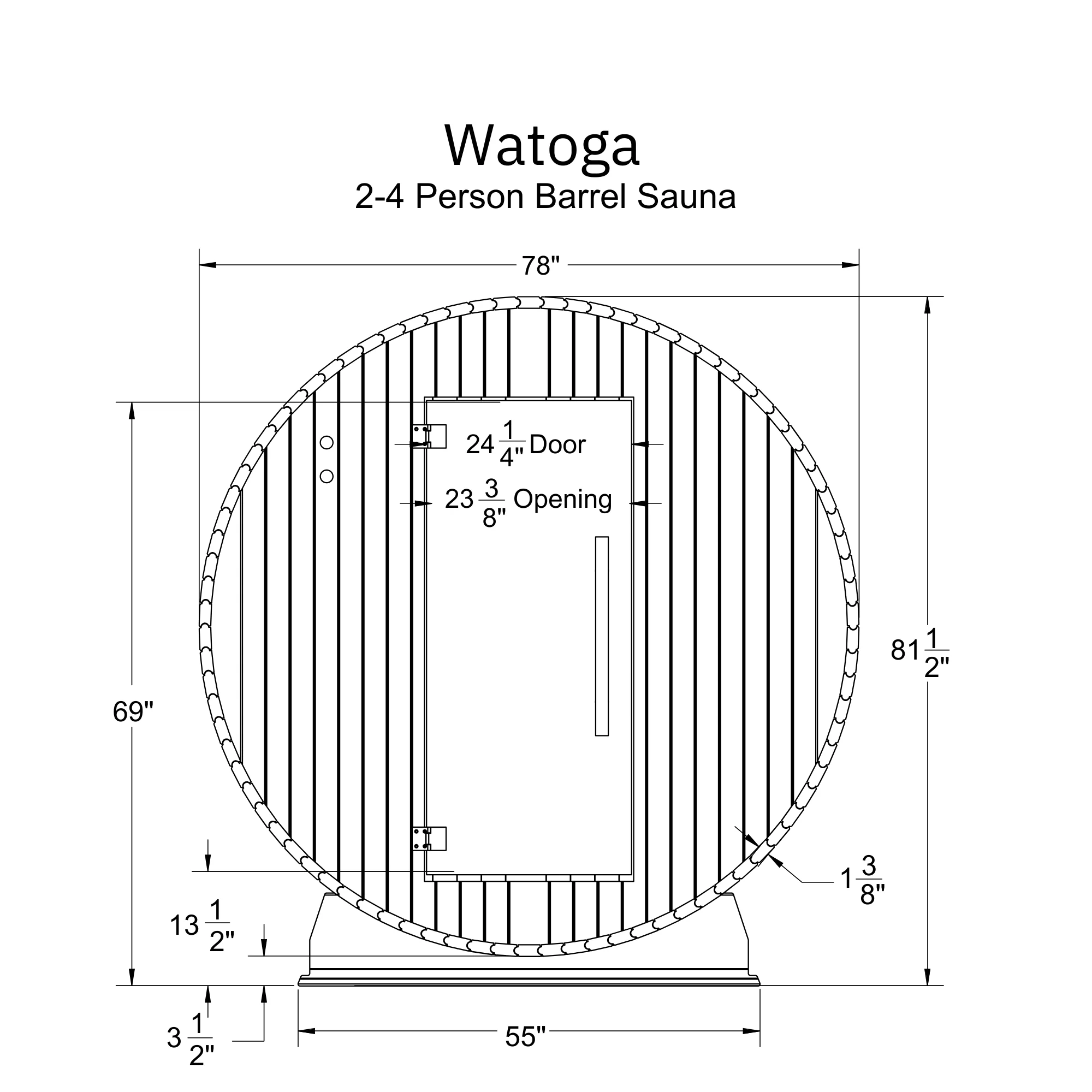 Watoga 2-4 Person Barrel Sauna - Image 8