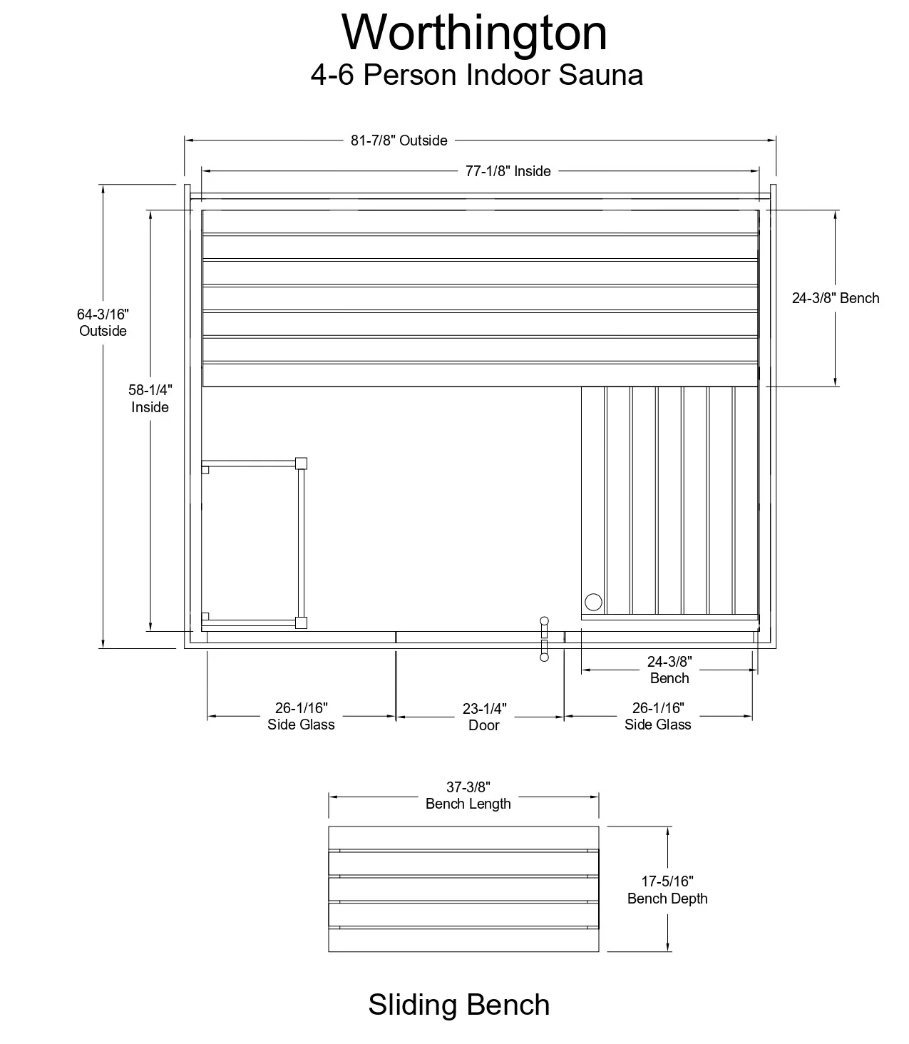Worthington 4-6 Person Indoor Sauna - Image 6