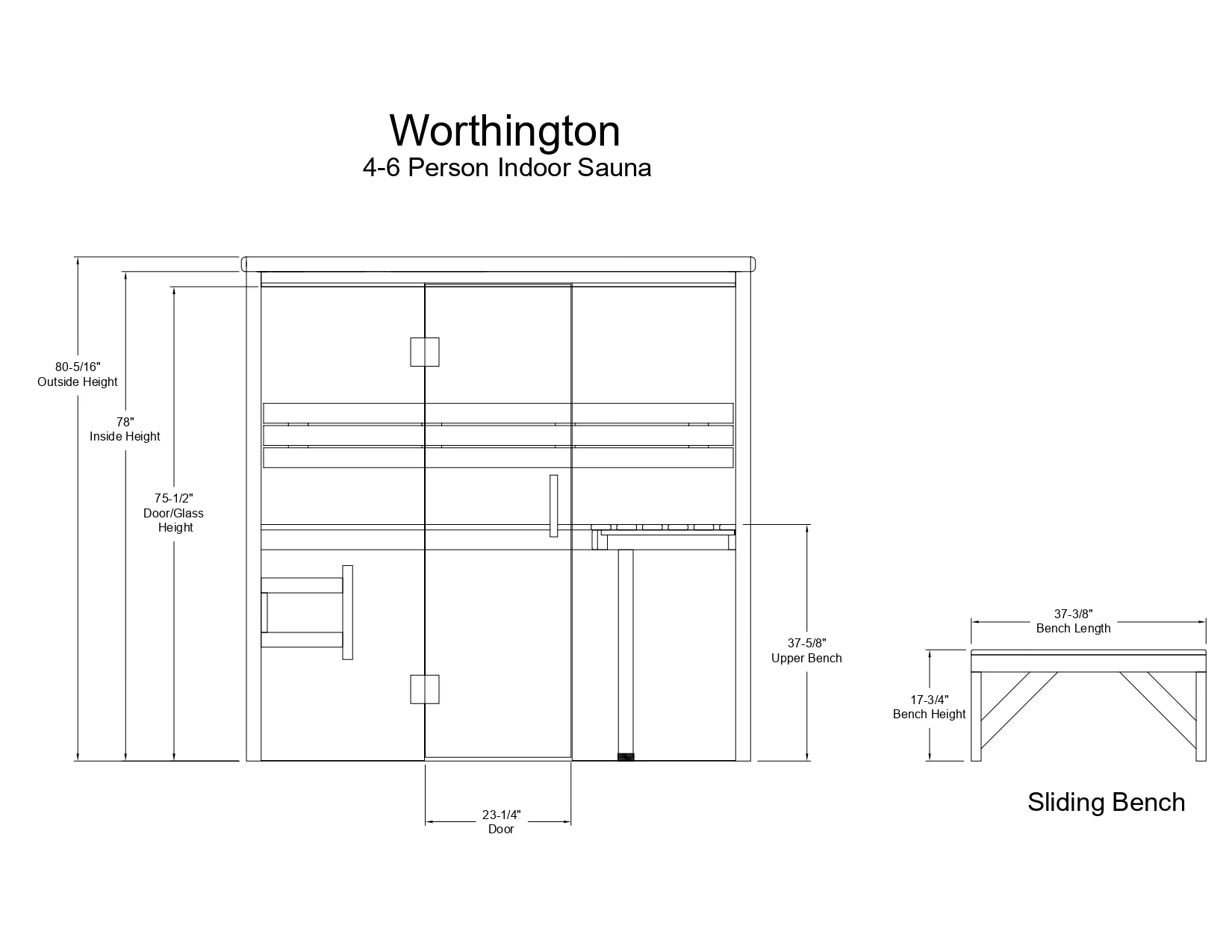 Worthington 4-6 Person Indoor Sauna - Image 7
